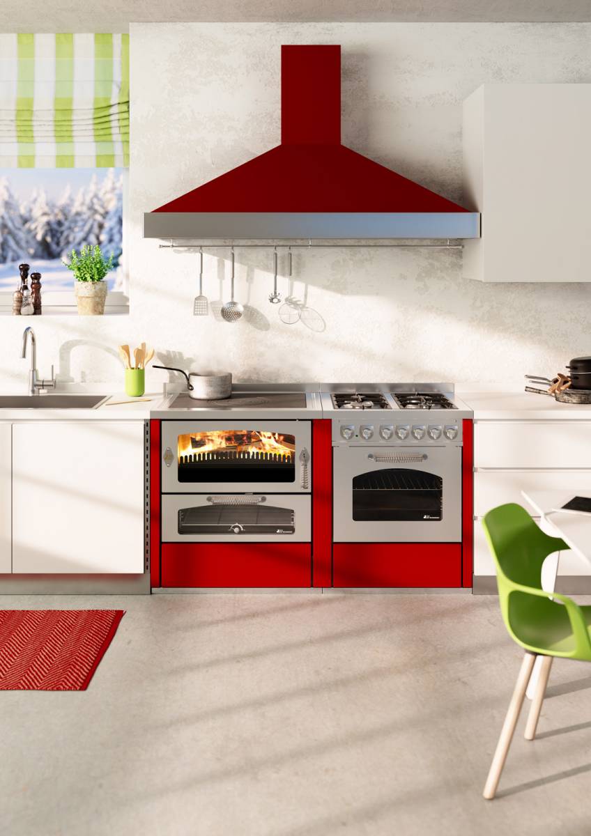 WOODCOOKERS COCINAS DE LEñA D8GD7_ | Les Cheminées Glam Cuisinière à bois De Manincor ligne Domino Guebwiller 0