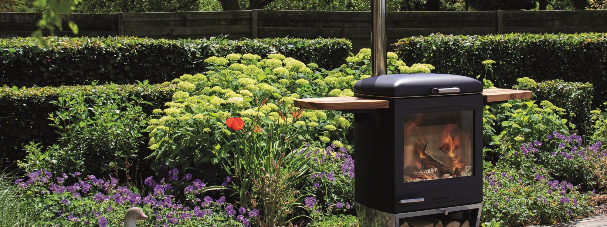 Poêle/Cheminée à bois extérieur H600 Ingersheim